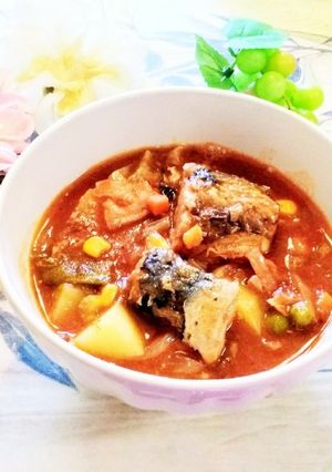 簡単!シンプル!サバ缶のミネストローネ-レシピのメイン写真