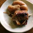 本日のお昼 牛肉とカブのオイスター煮焼き