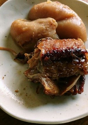 本日のお昼 牛肉とカブのオイスター煮焼き-レシピのメイン写真