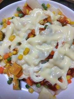 簡単!フライパンでもちピザ-レシピのメイン写真