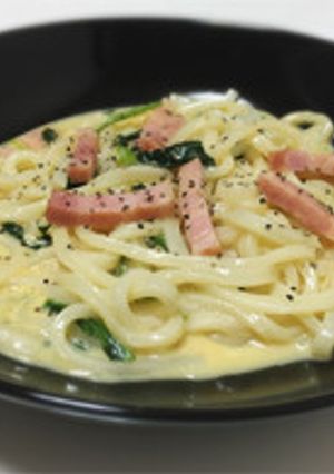 生クリーム不使用★カルボナーラうどん★-レシピのメイン写真