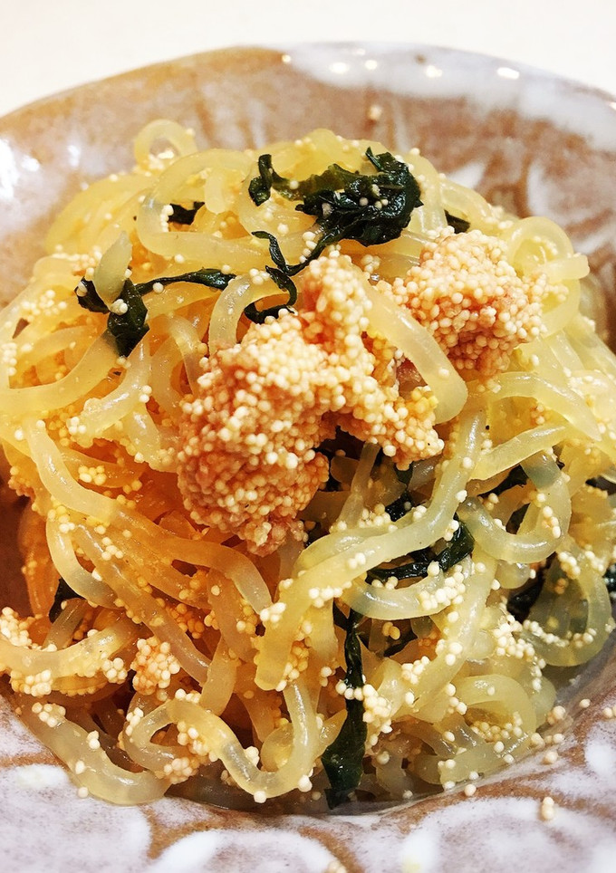 大葉入り！しらたきとタラコの炒め物-レシピのメイン写真