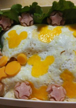 かわいい柄オムライス逆バージョン-レシピのメイン写真