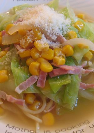 簡単シンプル　野菜たっぷりスープパスタ-レシピのメイン写真