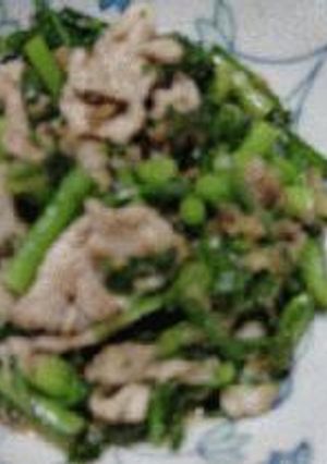 豚肉と春菊のおかかポン酢-レシピのメイン写真