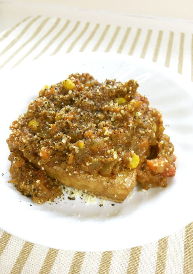 厚揚げステーキ＊キーマカレーかけ-レシピのメイン写真