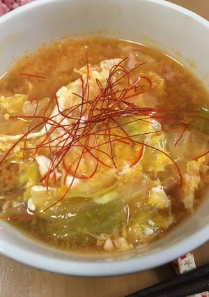 鍋キューブでカンタン辛旨スープ-レシピのメイン写真