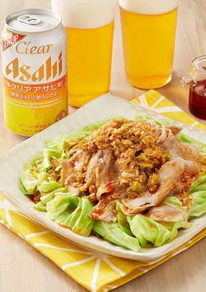 レンジで！ねぎ豚ラー油もりもりキャベツ-レシピのメイン写真