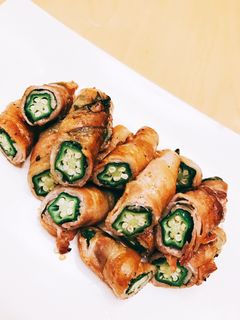 オクラとシソの豚肉巻き-レシピのメイン写真