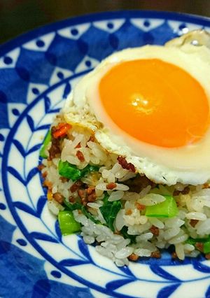 元気回復！挽き肉と小松菜スタミナ混ぜご飯-レシピのメイン写真