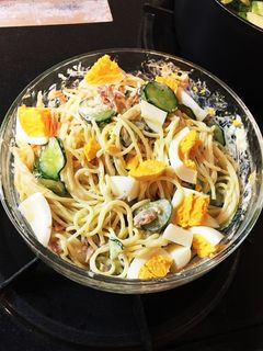 マヨ ツナ きゅうりでサラスパ^_^-レシピのメイン写真