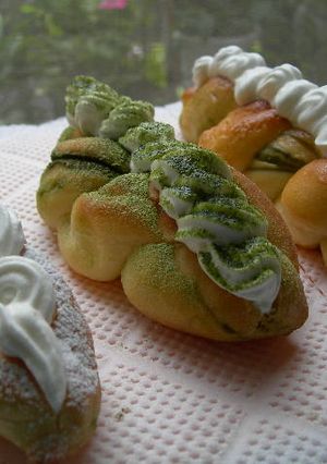抹茶マーブルﾃﾞｺﾚｰｼｮﾝパン-レシピのメイン写真