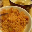 キムチとさつまいもの炊き込みご飯