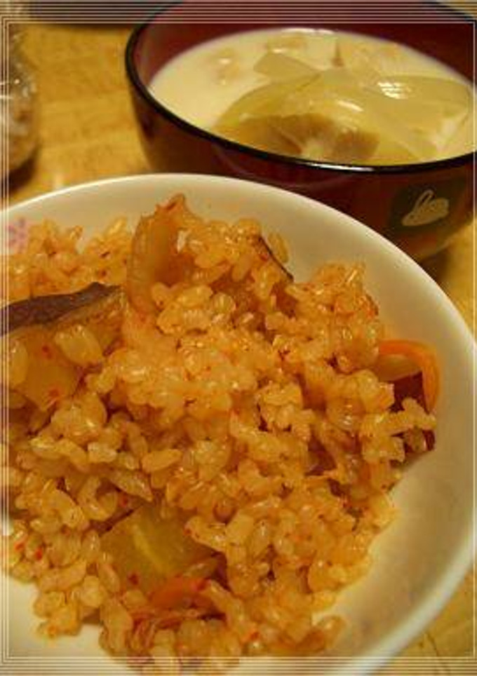 キムチとさつまいもの炊き込みご飯-レシピのメイン写真