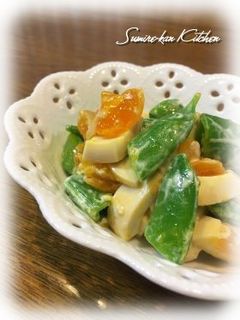 煮卵とスナップエンドウのサラダ-レシピのメイン写真