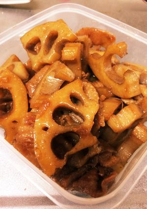 鶏皮とれんこん煮-レシピのメイン写真