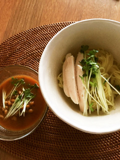 王将の生ラーメンで納豆つけ麺-レシピのメイン写真