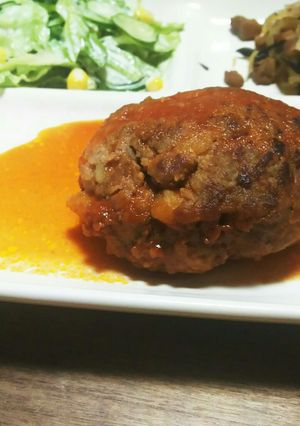 卵、パン粉なし！簡単煮込みハンバーグ♪-レシピのメイン写真