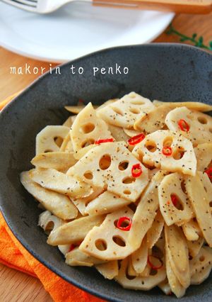 新ごぼうとレンコンのペペロンチーノ風炒め-レシピのメイン写真