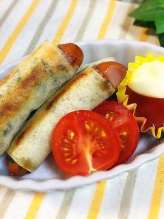 春巻きの皮で♪ウインナーのパリパリ焼き❁-レシピのメイン写真