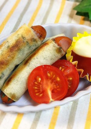春巻きの皮で♪ウインナーのパリパリ焼き❁-レシピのメイン写真