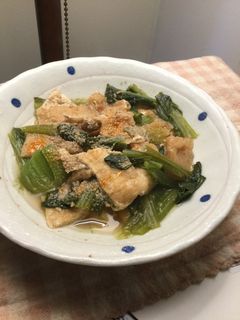 小松菜と油揚げの煮浸し-レシピのメイン写真
