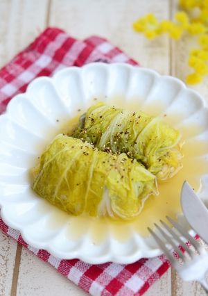 とろろ昆布とベーコンのロール白菜-レシピのメイン写真