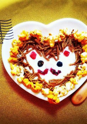 にゃんこ先生ヨーグルトアート-レシピのメイン写真