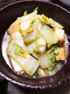 白菜と厚揚げの炒め煮【男の和食】-レシピのメイン写真