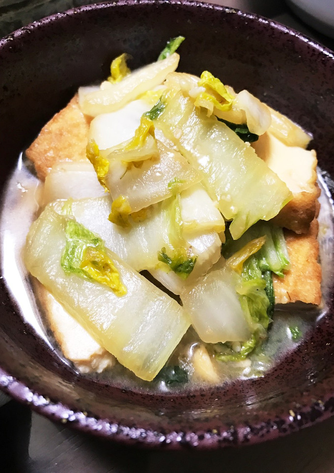 白菜と厚揚げの炒め煮【男の和食】-レシピのメイン写真