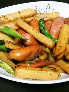 じゃがいもとアスパラのバター醤油炒め-レシピのメイン写真