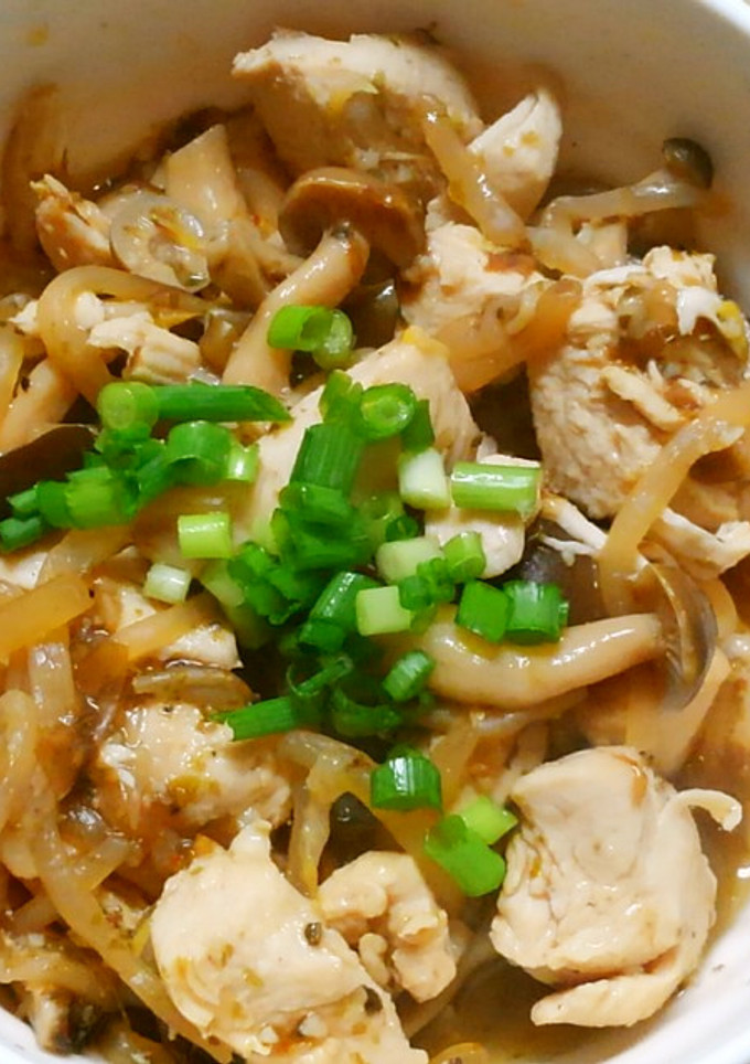 鶏ささみと もやしきのこ❃にんにく甘酢煮-レシピのメイン写真
