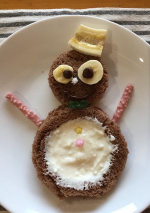 ヨーグルトアートno雪だるま-レシピのメイン写真