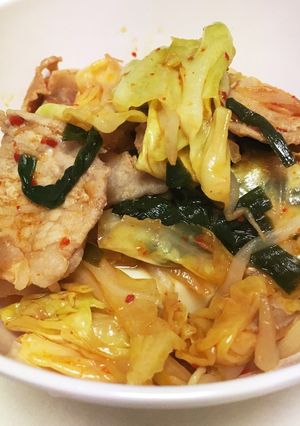黒酢でさっぱり豚キムチ-レシピのメイン写真