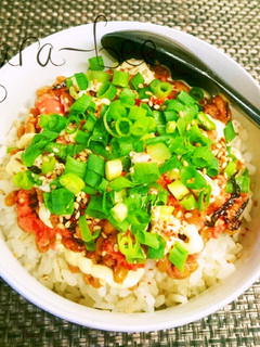 ズボラでも旨っ♡明太塩こんぶマヨ納豆丼-レシピのメイン写真