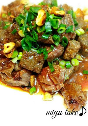 素敵〜☆牛肉と蒟蒻のサイコロステーキ♪-レシピのメイン写真