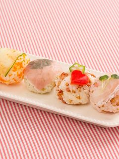 チェリーモッツァレラの手まり寿司-レシピのメイン写真