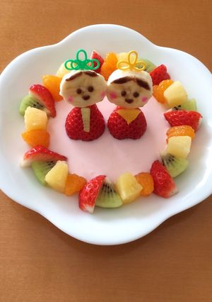 ひなまつり♡*ヨーグルトアート*-レシピのメイン写真