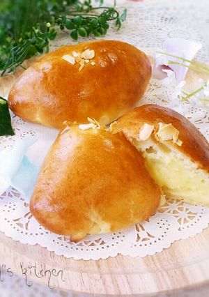 極上食感♥湯種低温発酵究極のクリームパン-レシピのメイン写真