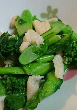 菜の花のからし和え鶏皮入り-レシピのメイン写真