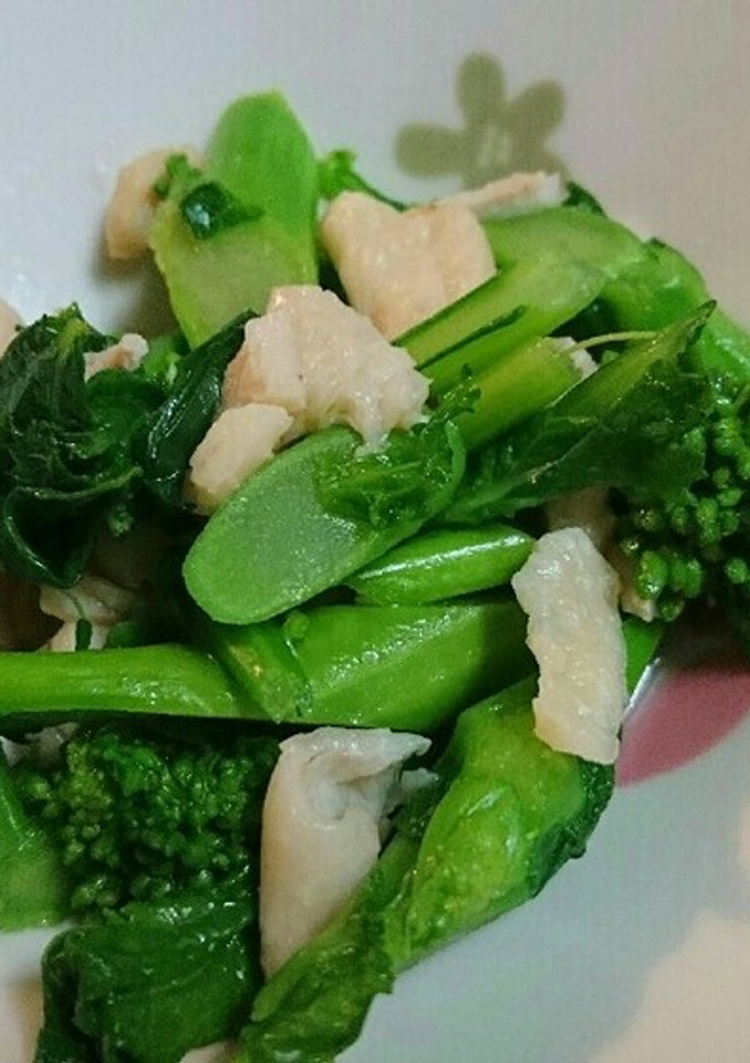 菜の花のからし和え鶏皮入り-レシピのメイン写真