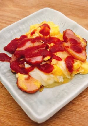 ベーコンエッグを美味しくする方法-レシピのメイン写真
