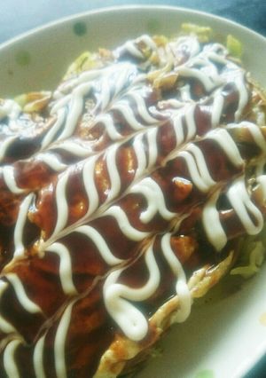 パパッと簡単❤餅たまきゃべつ♪お好み焼風-レシピのメイン写真