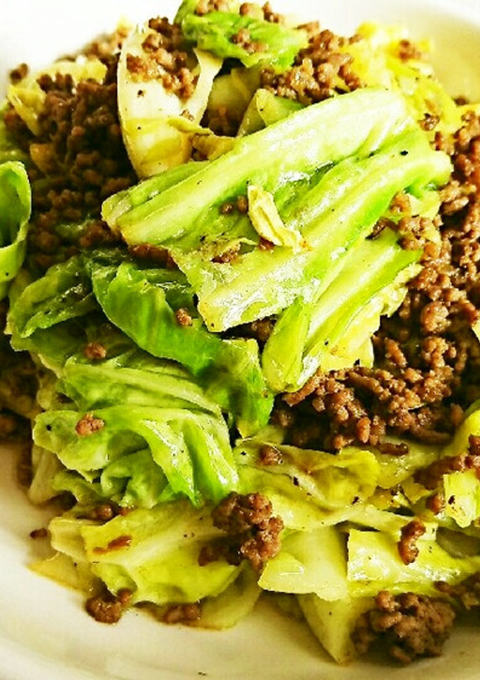 キャベツと合挽き肉のエスニック炒め-レシピのメイン写真