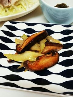 簡単一品☆セロリとしいたけの旨焼き♪-レシピのメイン写真
