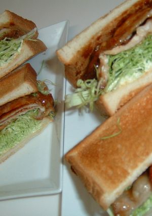 豚肉のしょうが焼きサンドイッチ-レシピのメイン写真