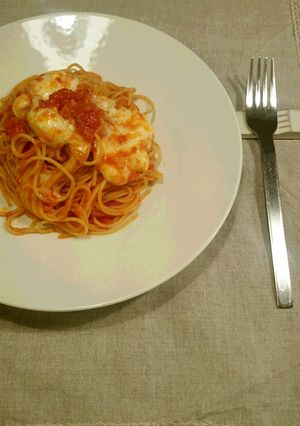 トマトとモッツレラのシンプルパスタ。-レシピのメイン写真