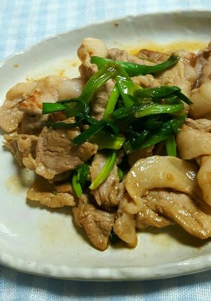 材料3つだけ　豚ニラ炒め-レシピのメイン写真