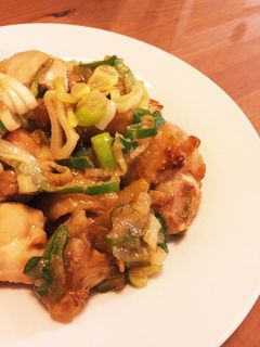 お酢でさっぱり♡鶏もも肉の簡単ネギ焼き♡-レシピのメイン写真