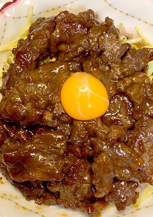 簡単節約な牛肉ハラミの焼肉丼-レシピのメイン写真